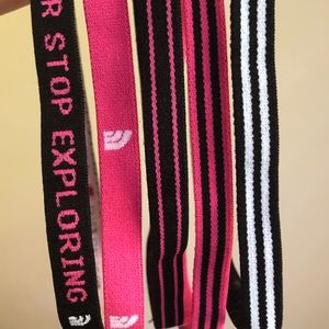 North face headbands, set of five